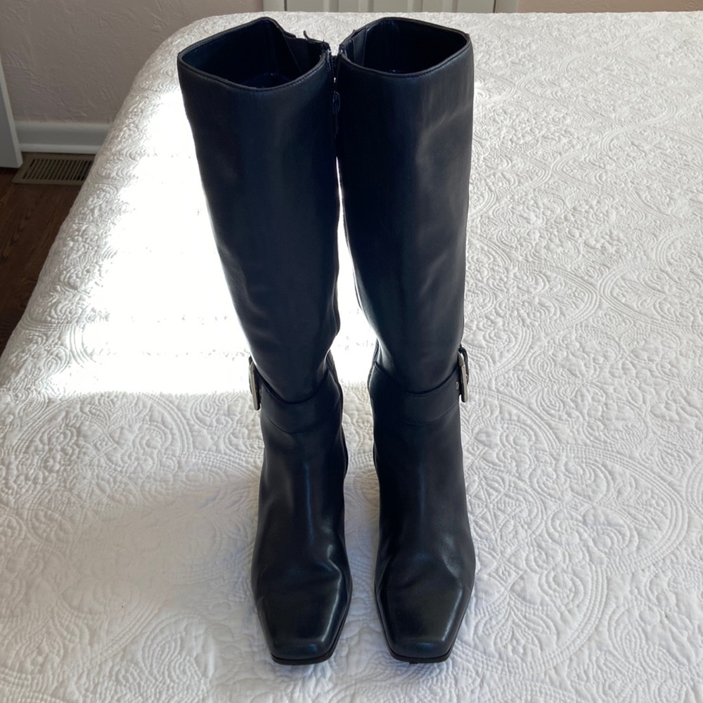 Chadwick’s Women’s Tall Navy Dress Boot with Buckle, Size 5